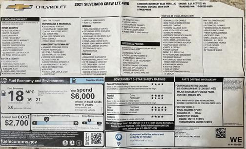 Photo 1 of 10 of 2021 Chevrolet Silverado 1500 LTZ